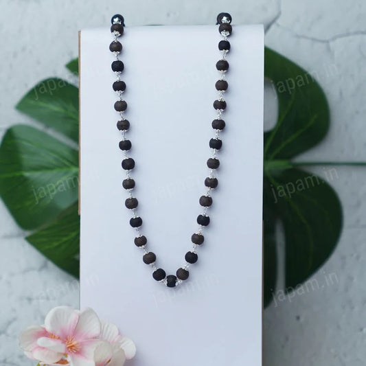 Silver Plated Eternal Karungali Mala