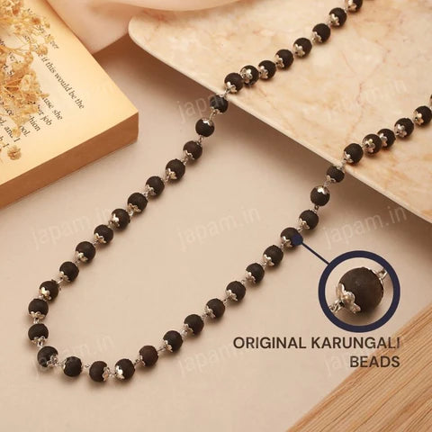Silver Plated Eternal Karungali Mala