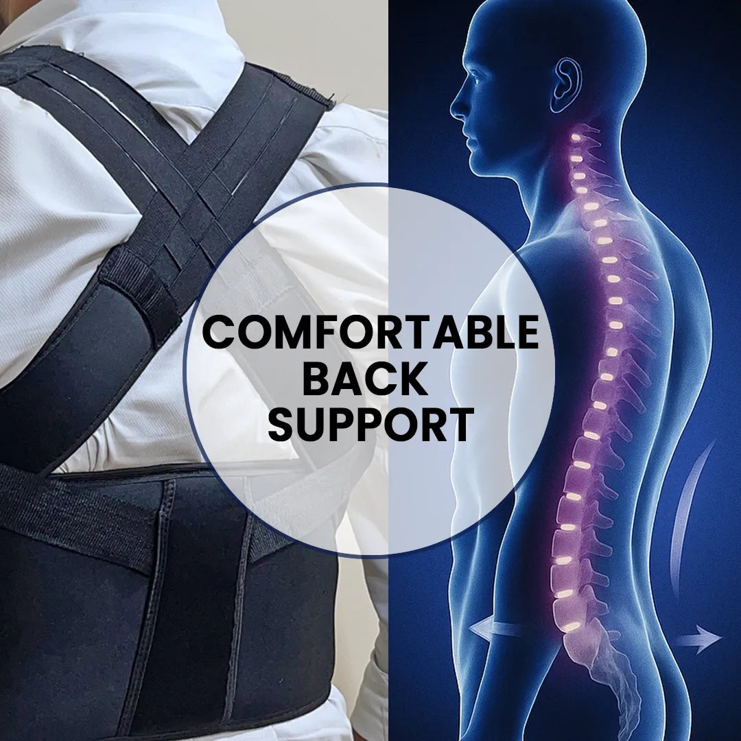 Adjustable Back Posture Corrector Back Support Belt | Back Pain Back Straight And Shoulder Support Belt