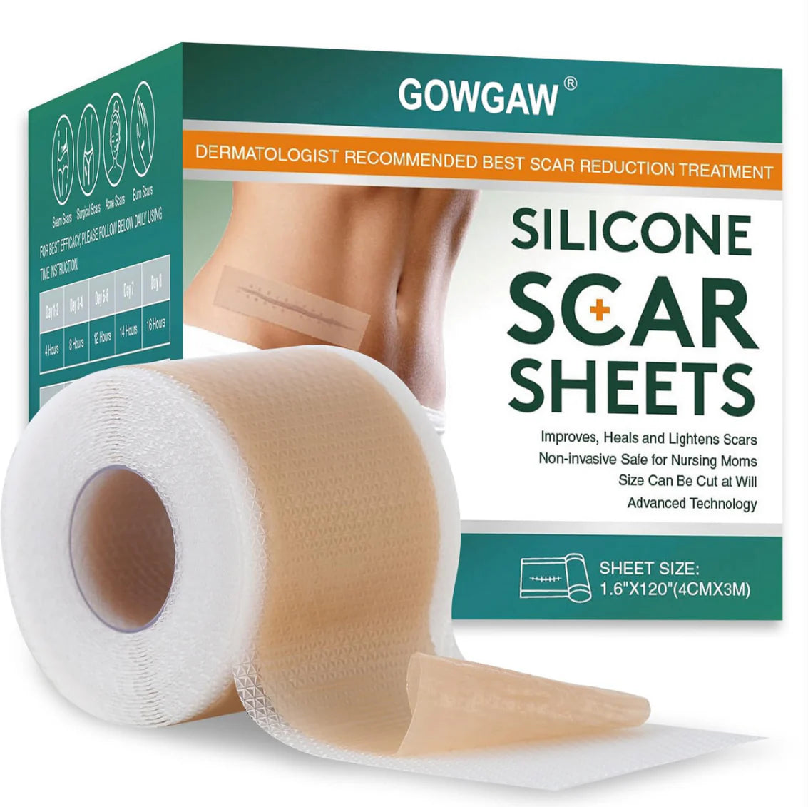 Medical Grade Silicone Scar Sheets, Silicone Scar Tape